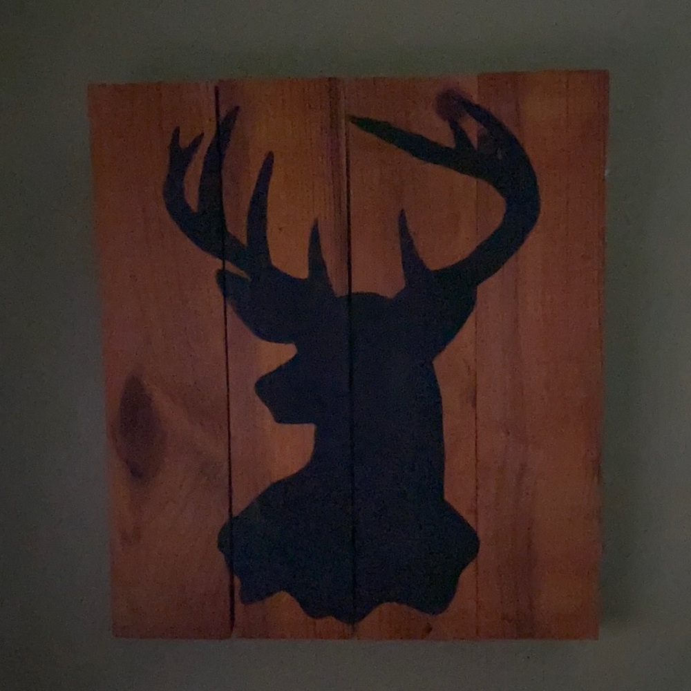 Wooden Wall Art  ‘White-tailed Deer’ Image